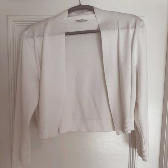 Calvin Klein 3/4 Sleeve Shrug - White - Excellent Condition - Picture 5 of 6